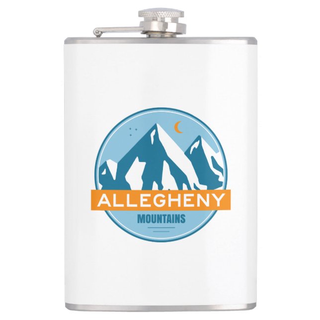 Allegheny Mountains Hip Flask (Front)