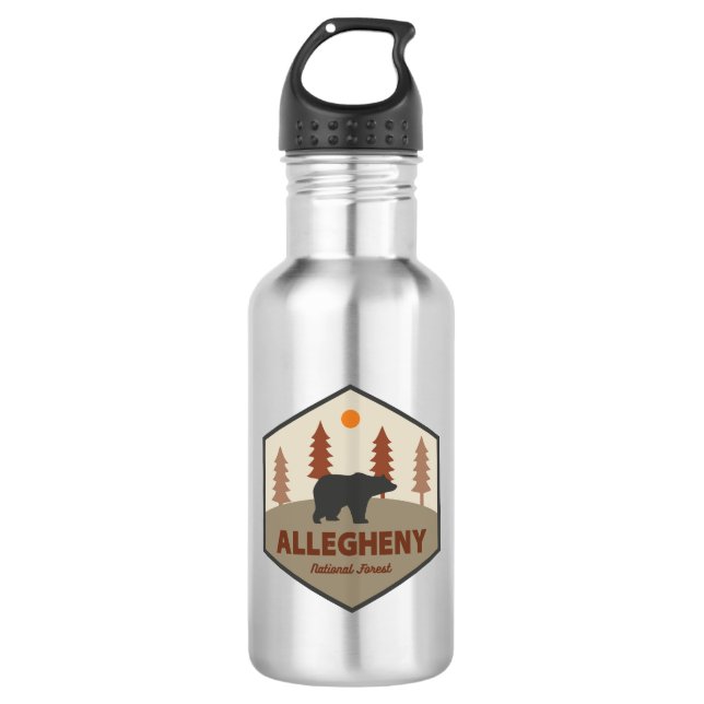 Allegheny National Forest Bear 532 Ml Water Bottle (Front)