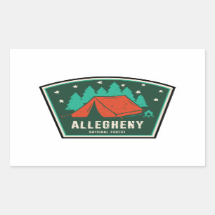 Allegheny National Forest Camping Rectangular Sticker