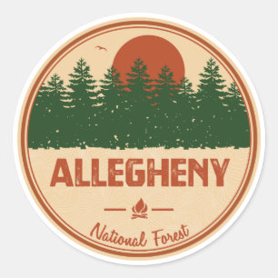 Allegheny National Forest Classic Round Sticker