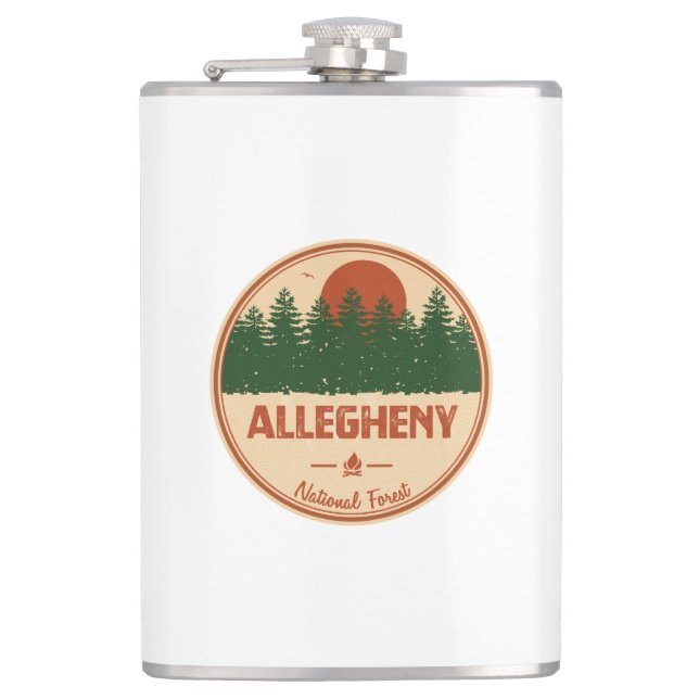 Allegheny National Forest Hip Flask (Front)