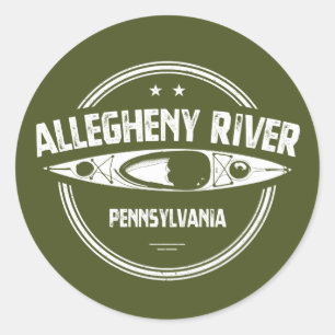Allegheny River, Pennsylvania Classic Round Sticker