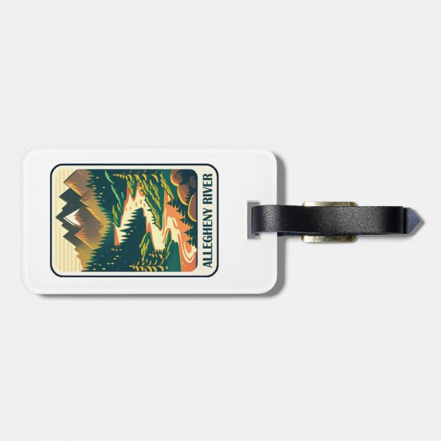 Allegheny River Pennsylvania Colours Luggage Tag (Back Horizontal)