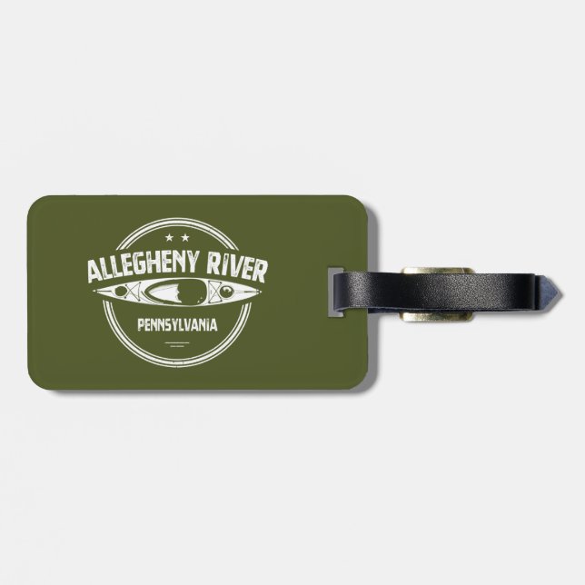 Allegheny River, Pennsylvania Luggage Tag (Back Horizontal)