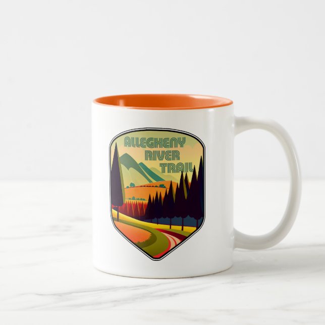 Allegheny River Trail Colours Two-Tone Coffee Mug (Right)