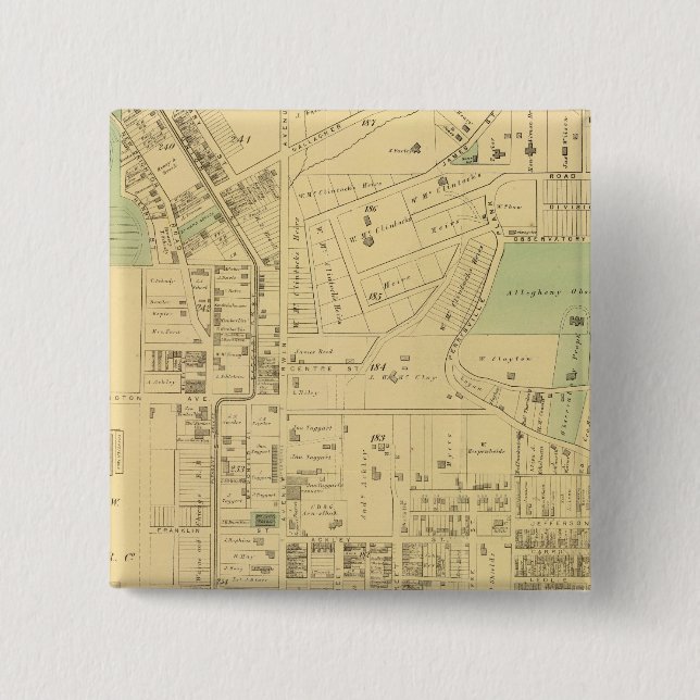 Allegheny ward 2 15 cm square badge (Front)