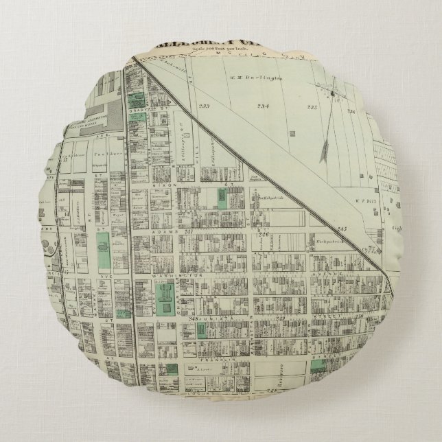 Allegheny ward 6 round cushion (Front)