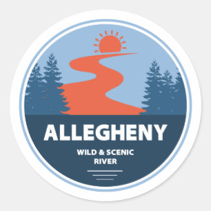 Allegheny Wild And Scenic River Classic Round Sticker