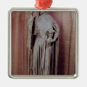 Allegorical figure of church holding a chalice metal tree decoration