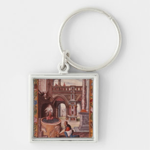 Allegorical illustration of an Alchemist at Key Ring