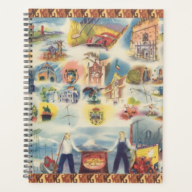 Allegorical map of Mexico City and Environs Planner (Front)