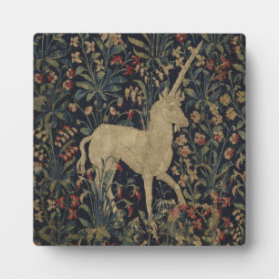 Allegorical "Millefleurs" Tapestry with Animals Plaque