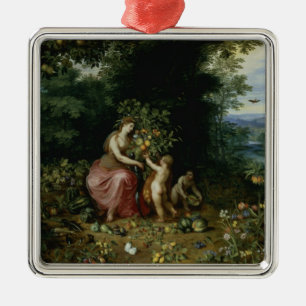 Allegory of Abundance Metal Tree Decoration