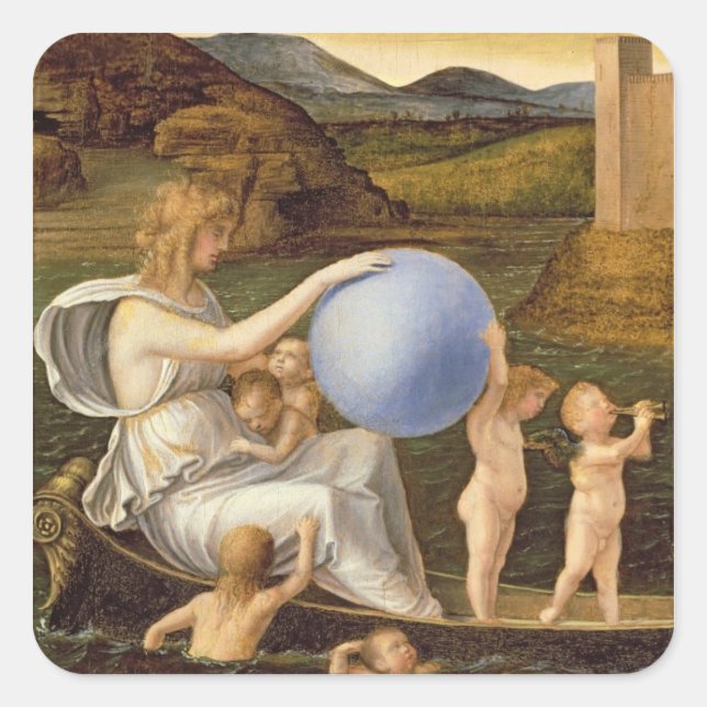 Allegory of Changing Fortune, or Melancholy (oil o Square Sticker (Front)