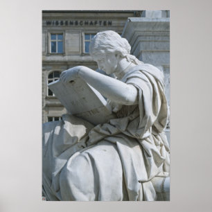 Allegory of History of Schiller Monument in Berlin Poster