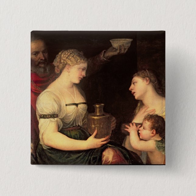 Allegory of Married life 15 Cm Square Badge (Front)