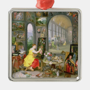 Allegory of Painting 2 Metal Tree Decoration
