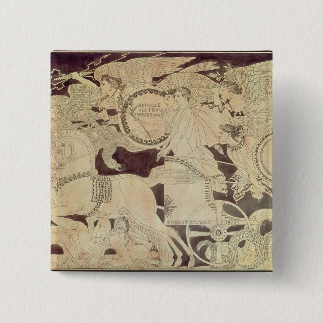 Allegory of the Battle of Austerlitz 15 Cm Square Badge (Front)
