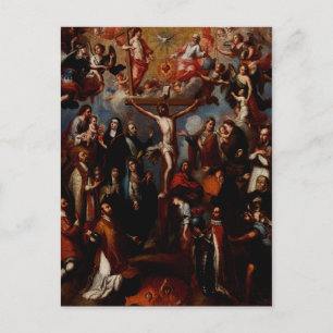 Allegory of the Crucifixion with Jesuit Saints Postcard