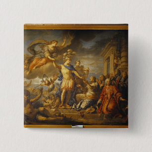 Allegory of the Peace of Aix-la-Chapelle, 1761 15 Cm Square Badge