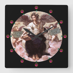 ALLEGORY OF THE POETRY SQUARE WALL CLOCK