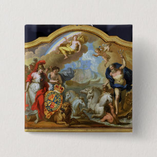 Allegory of the Power of Great Britain by Sea, des 15 Cm Square Badge