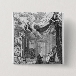 Allegory of the Report Given to Louis XVI 15 Cm Square Badge