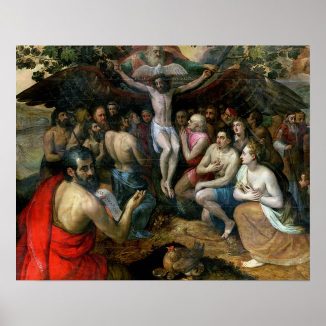 Allegory of the Trinity (oil on panel) Poster (Front)