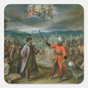 Allegory of the Turkish Wars Square Sticker