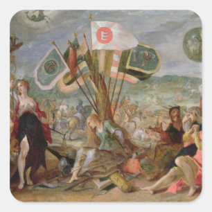 Allegory of the Turkish Wars Square Sticker