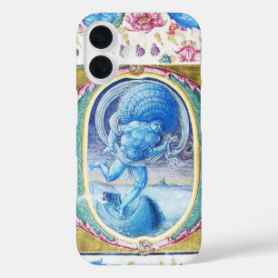 ALLEGORY OF WIND ANTIQUE FLORAL MINIATURE MONOGRAM iPhone 16 CASE