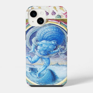 ALLEGORY OF WIND ANTIQUE FLORAL MINIATURE MONOGRAM iPhone 14 CASE