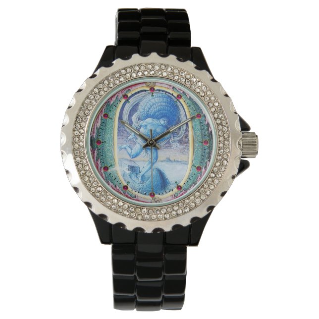 ALLEGORY OF WIND ANTIQUE FLORAL MINIATURE MONOGRAM WATCH (Front)