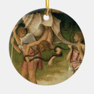 Allegory of Wisdom (oil on panel) Ceramic Tree Decoration
