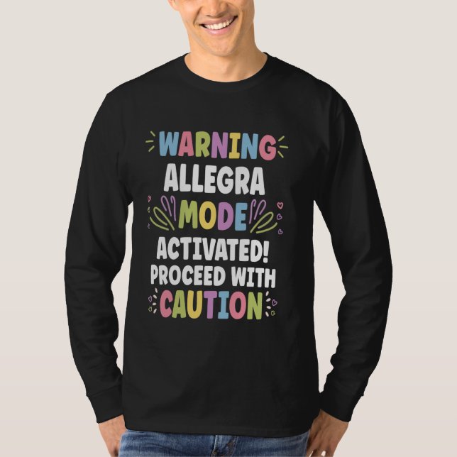 ALLEGRA Personalised Name Funny Cute Custom ALLEGR T-Shirt (Front)