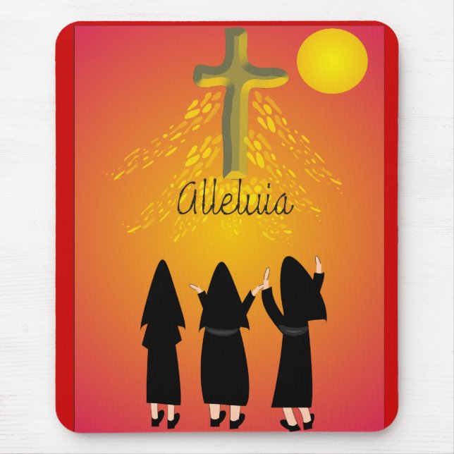 "Alleluia" Catholic Religious Gifts Mouse Pad (Front)