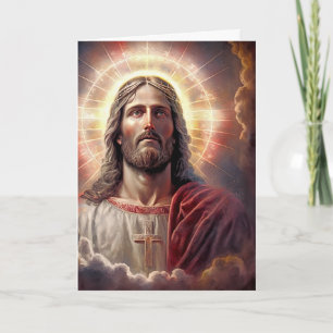 Alleluia! Hi is Risen! Jesus Christ Painting Holiday Card