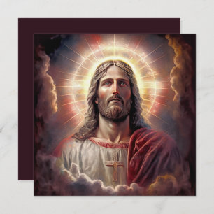 Alleluia! Hi is Risen! Jesus Christ Painting Holiday Card
