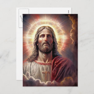 Alleluia! Hi is Risen! Jesus Christ Painting Holiday Postcard