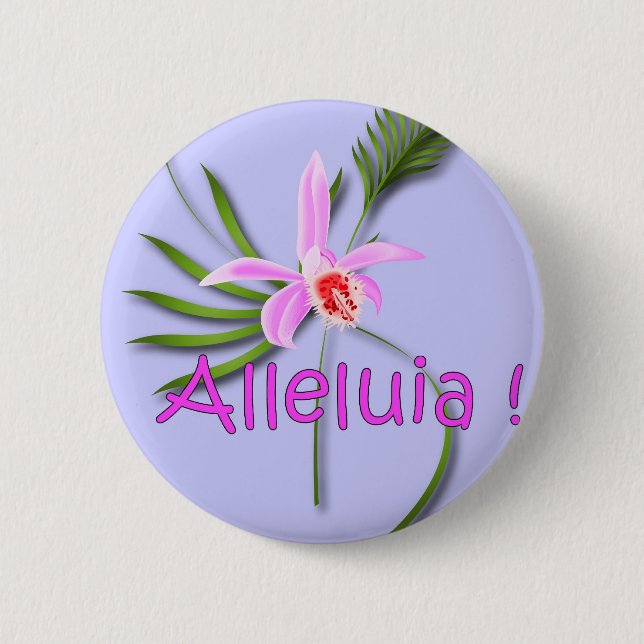 Alleluia mp 6 cm round badge (Front)