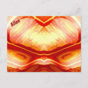 ALLEN ~ 3D Fractal Design Pattern ~ Postcard