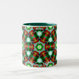 ALLEN~Personalized Shells for Christmas Pattern ~ Two-Tone Coffee Mug