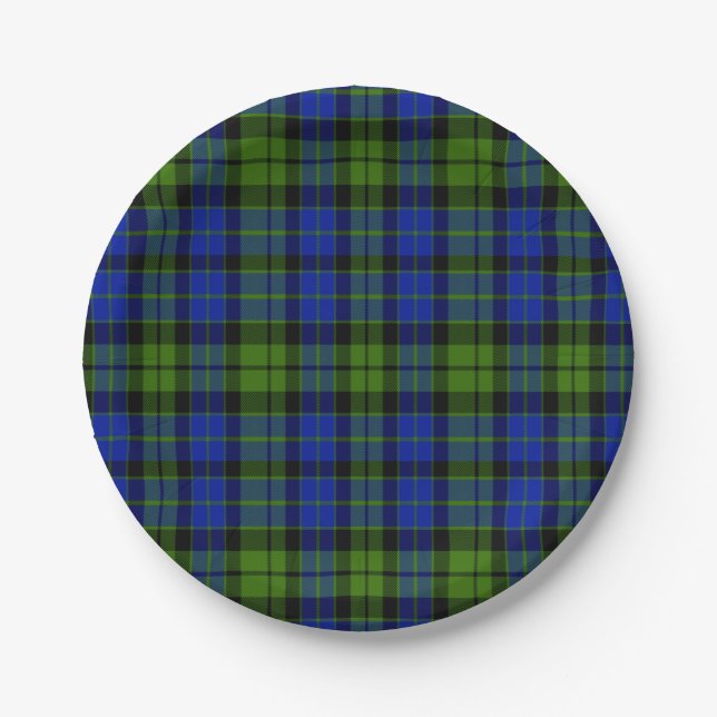 Allen Scottish Tartan Paper Plate (Front)