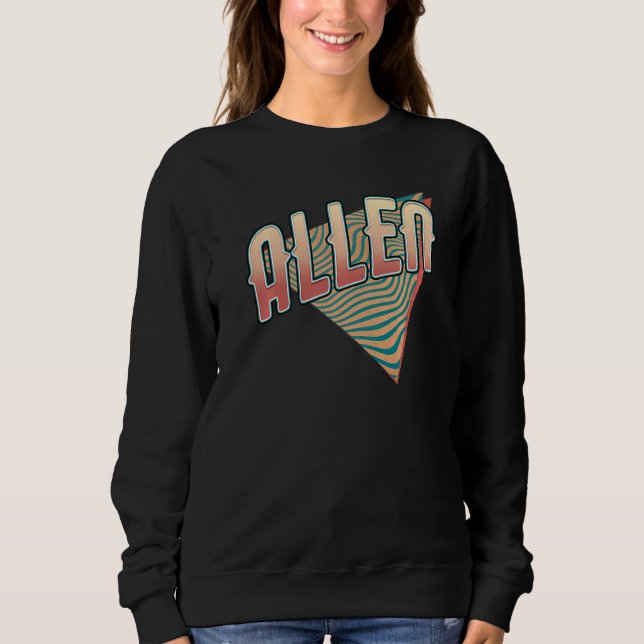 Allen Texas Throwback Vintage Retro Sweatshirt (Front)