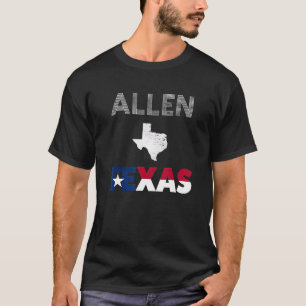 Allen TX Texas flag tourist native souvenir T-Shirt