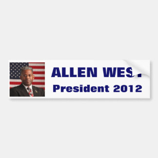 ALLEN WEST President 2012 Bumper Sticker
