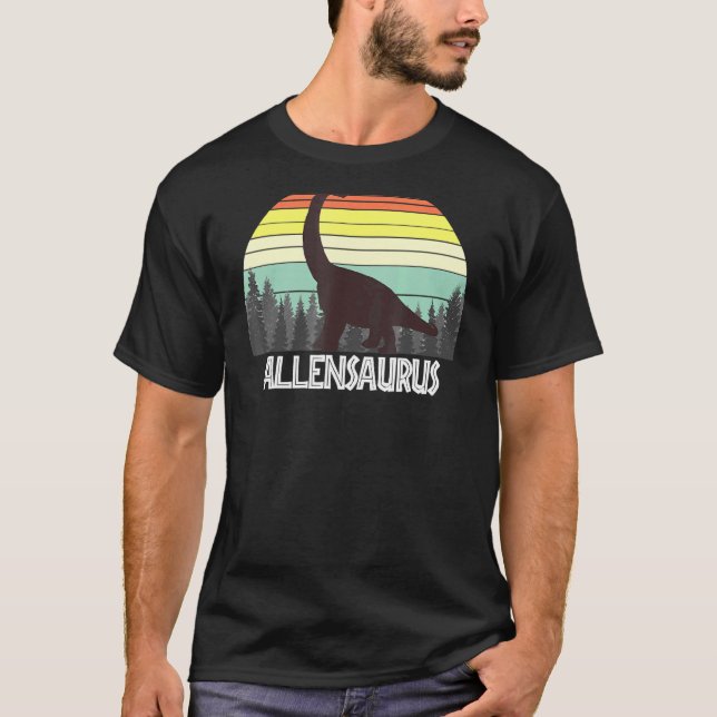 Allensaurus Allen Saurus Surname T-Shirt (Front)