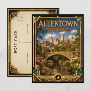 Allentown Pennsylvania Vintage Art Deco Golden Age Postcard