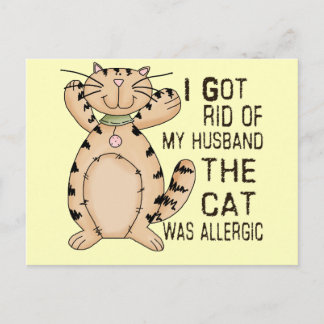 Allergic Cat Postcard