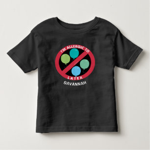 Allergic To Latex Kids Allergy Personalised Toddler T-Shirt